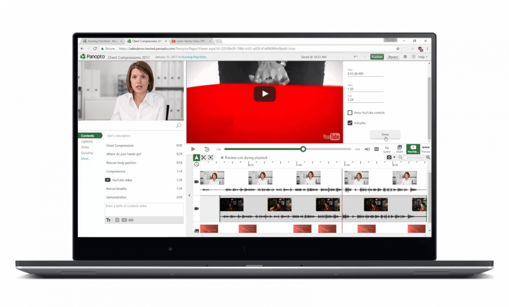 Modifica i video di YouTube con l'editing video online da Panopto